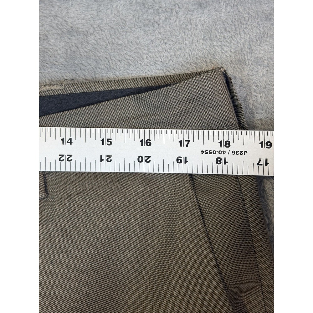 Kenneth Cole Reaction Dress Pants Mens 36x29 Brown Flat Front Straight Casual - Picture 3 of 9
